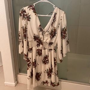 Floral 3 quarter sleeve dress
